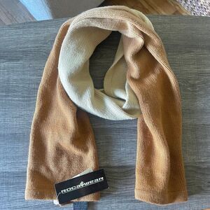 Roca Wear Unisex Men’s Women’s Brown Cream Acrylic Scarf NWT